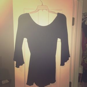 Black long sleeve romper